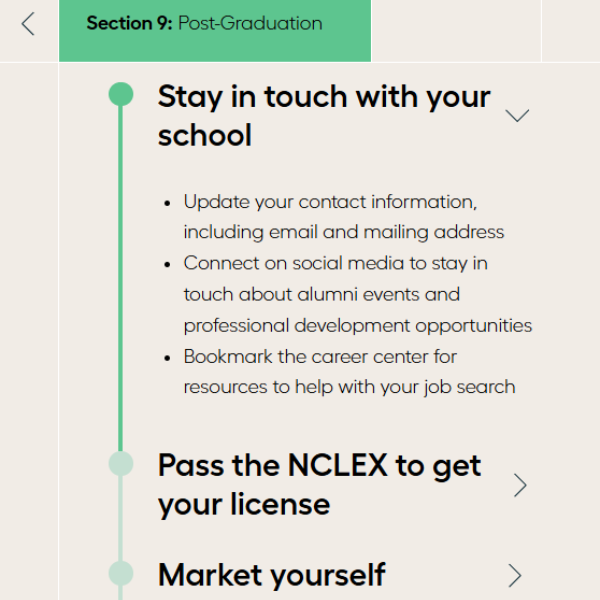 Section 9: Post-Graduation