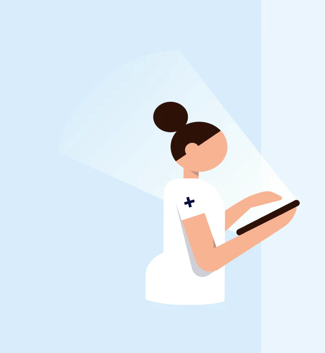Nurse on iPad